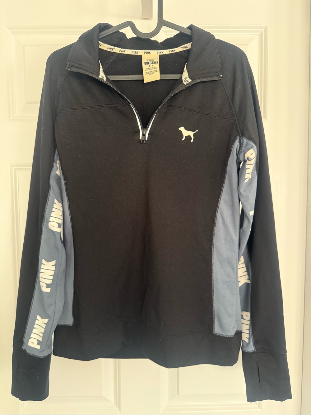 PINK Victoria's Secret Quarter-Zip Athletic Pullover Sweater Track Jacket